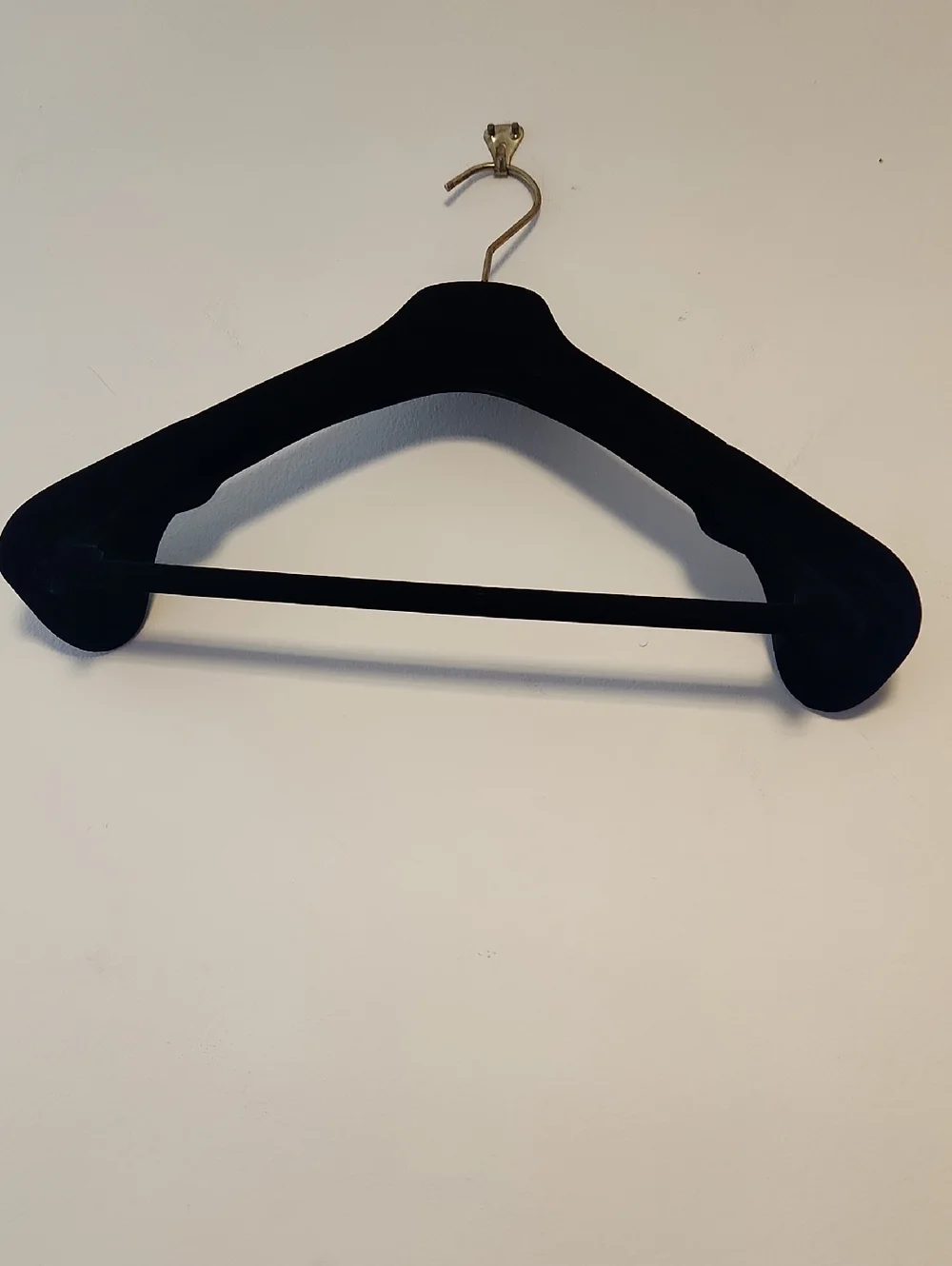 Versace Black Velvet Padded Hanger with Trousers Bar